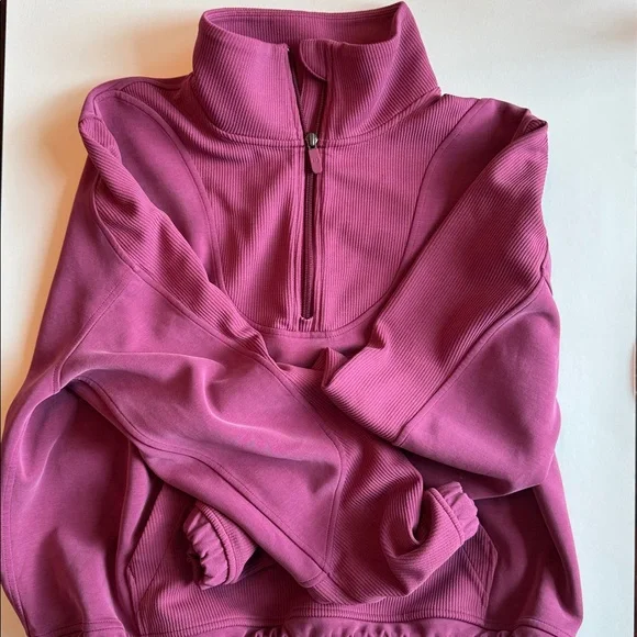 Lululemon Softstreme Plum Quarter-Zip Pullover - Picture 2 of 4